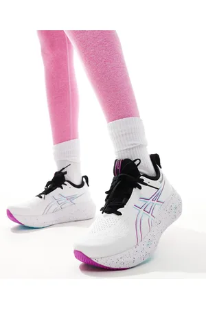 Asics Gel-Nimbus 26 neutral running trainers in and pink