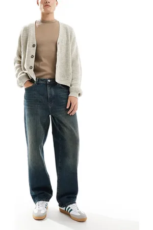 Only & Sons Fade loose fit jeans in mid with vintage brown cast