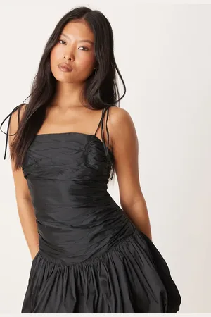 Miss Selfridge Puff ball taffeta mini dress in