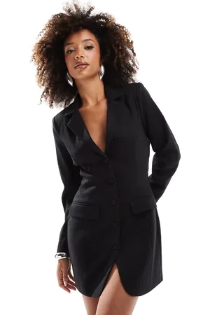 In The Style Structured bow back detail blazer dress in
