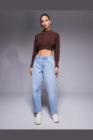 River Island Oversized barrel leg jean in lightwash
