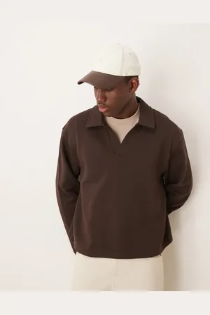 ASOS Boxy oversized smart polo sweatshirt in