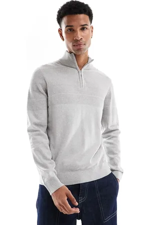 Threadbare 1/4 zip jumper in marl