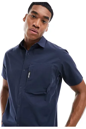 Marshall Artist Pocket detail short sleeve shirt in navy