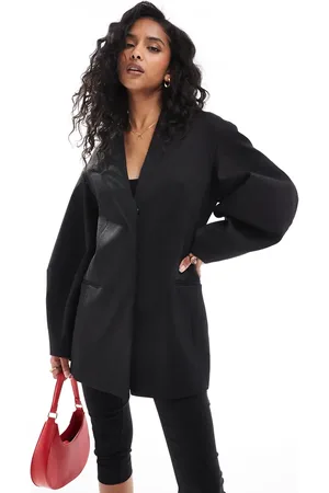 ASOS Cocoon sleeve collarless blazer in