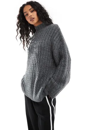 Pieces® Longline jumper with high neck in