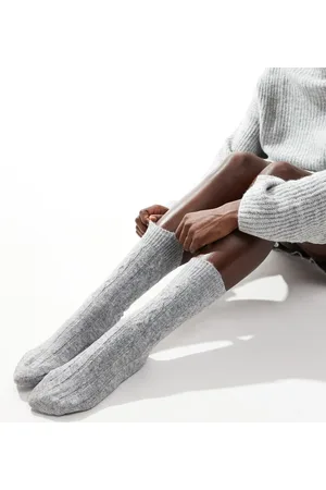 Pieces® Ribbed knitted cosy socks in