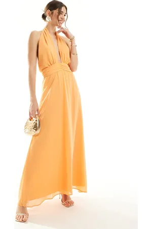 VERO MODA Halterneck maxi dress in