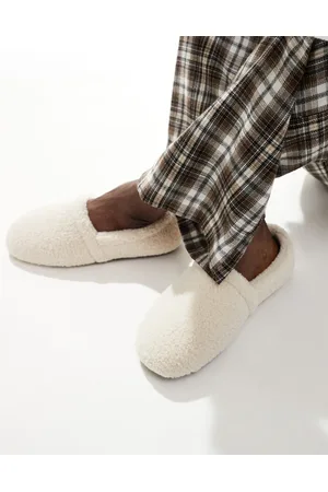 ASOS Slippers in cream borg