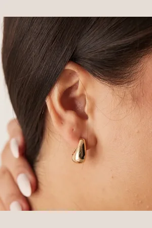 DesignB London Mini molten hoop earrings in