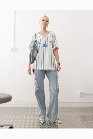 Lioness Lace up detail jean co-ord in washed