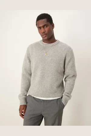 SELECTED Oversized crew knitted jumper in