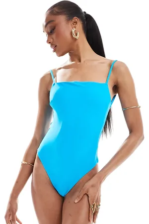 ASOS Tall square neck swimsuit in bright