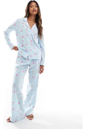 Boux Avenue Fleece long sleeve & trouser pjs in a bag in polar bear print