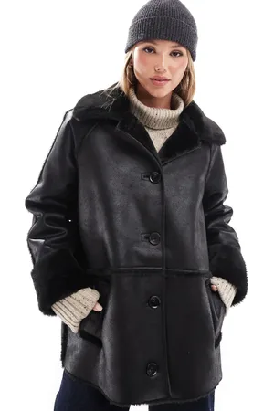 Pretty Lavish Oversized aviator coat in