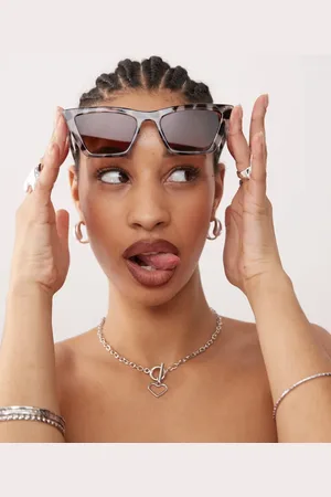 Monki Oversized cat eye sunglasses in