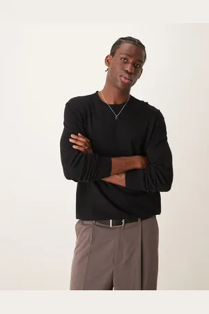 MANGO Round neck wool sweatshirt in