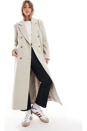 Pretty Lavish Oversized tailored coat in chalk