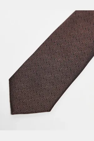 ASOS Tie with greek wave pattern in