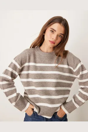 New Look Crew neck stripe jumper in