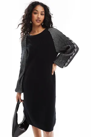 Object Chunky rib knitted mini dress in