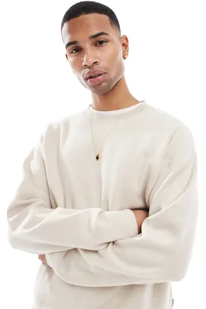JACK & JONES Oversized compact knitted jumper in beige
