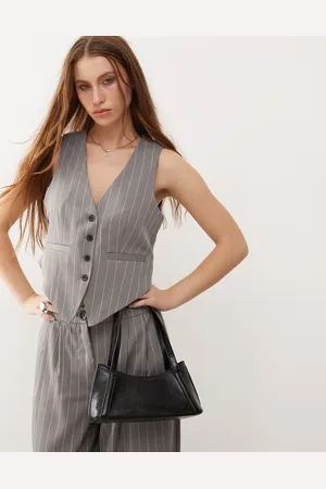 Noisy May Tailored waistcoat co-ord in pinstripe