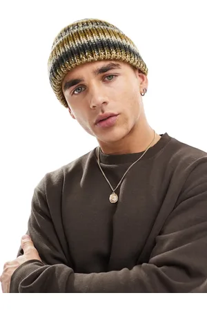 ASOS Ribbed fisherman beanie in stripe
