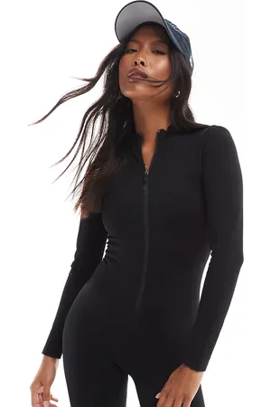 ASOS Petite seamless zip front all-in-one jumpsuit in