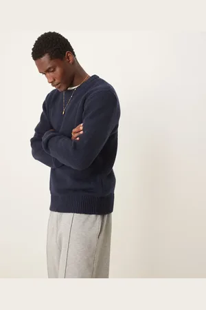 SELECTED Oversized crew knitted jumper in