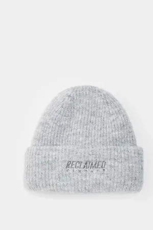 Reclaimed Unisex beanie with branding in marl