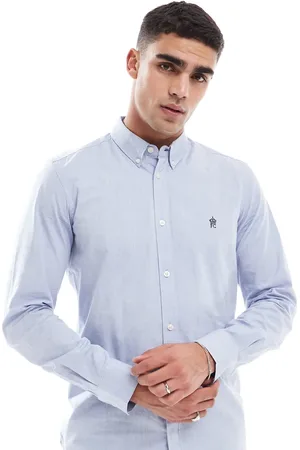 French Connection French Connection smart fitted shirt in sky