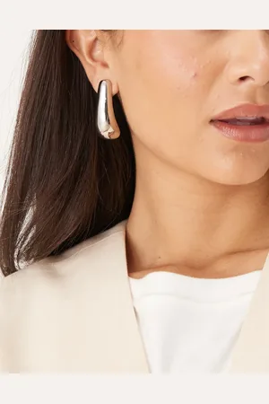 DesignB London Long molten stud earrings in