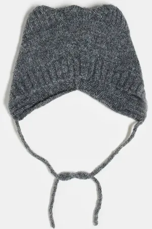 Reclaimed Unisex hood with ears in charcoal