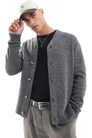 Threadbare Knitted cardigan in charcoal