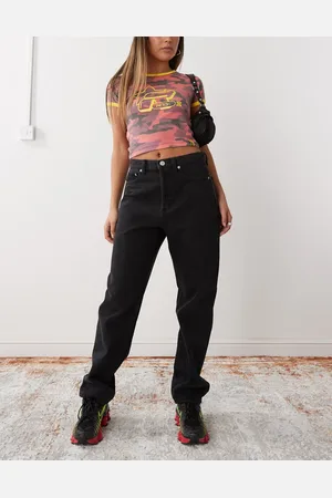 Obey Sophie straight jeans in faded