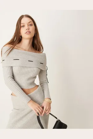 The Frolic X Bella Stovey bardot tie detail jumper co-ord in