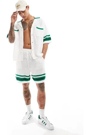 The Couture Club Co-ord stripe trim knitted shorts in