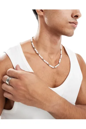 FADED FUTURE Pearl and bead necklace in