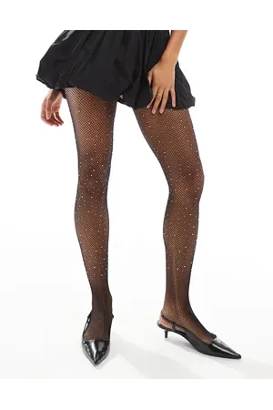 ONLY Rhinestone fishnet tights in