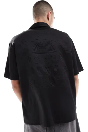 Bershka Short sleeve raised design shirt in