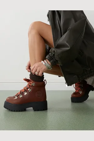Timberland Stone Street lace up hiker boots in brown leather