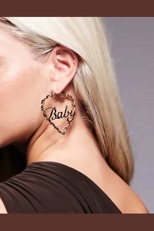 ASOS Christmas hoop earring with santa baby design