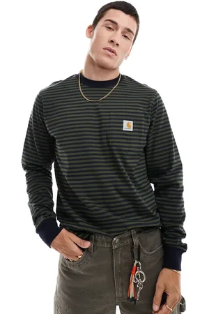 Carhartt Long sleeve verner pocket stripe t-shirt in