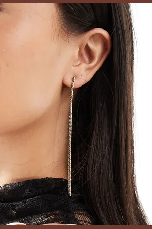 ASOS 14k plated drop earrings with chain detail