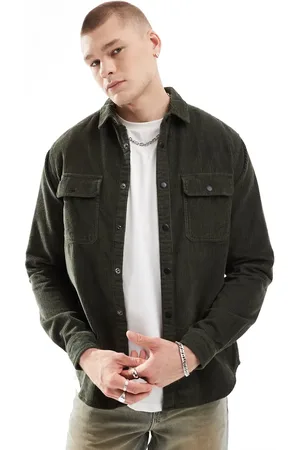ASOS Cord overshirt with poppers in