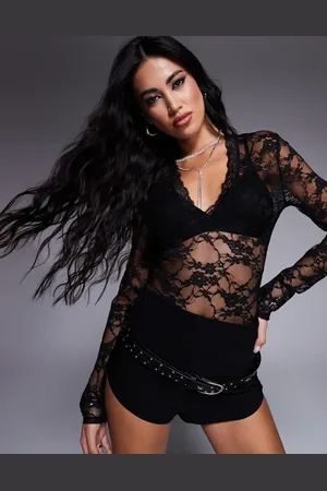 ASOS Lace plunge bodysuit in