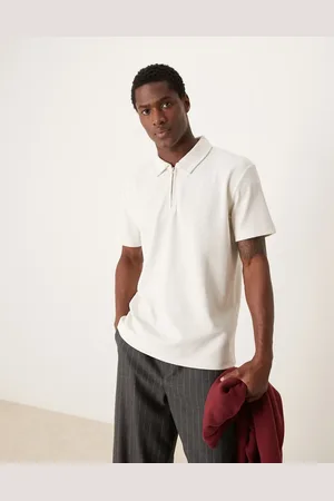 SELECTED Plisse zip polo in