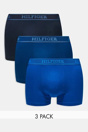 Tommy Hilfiger Monotype 3 pack trunk in blue tones