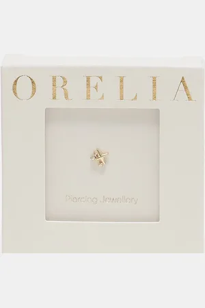 Orelia Star cluster barbell piercing earring in 18k plated
